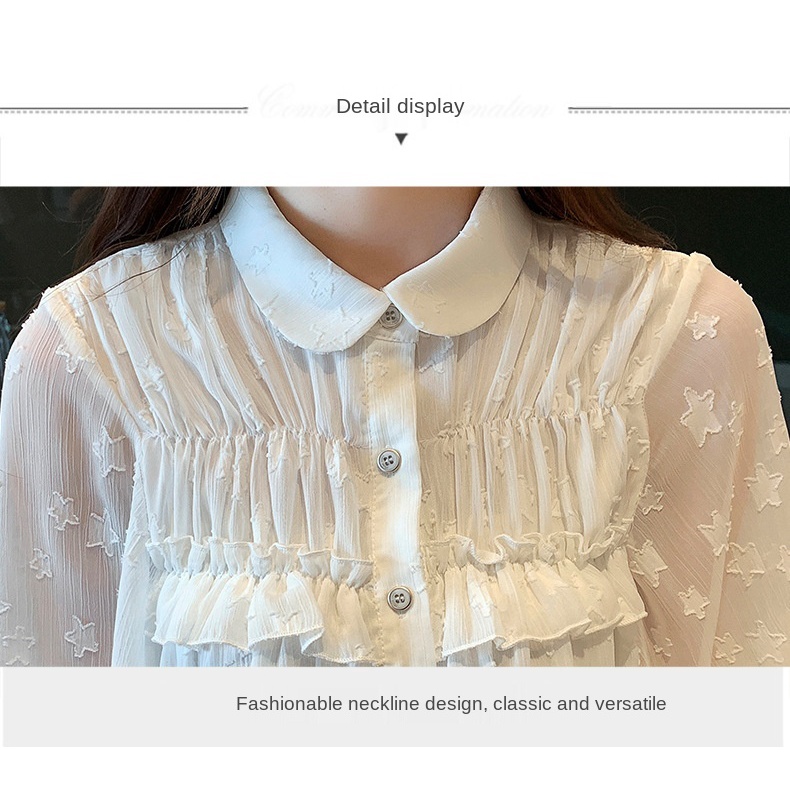 Áo Sơ Mi chiffon Ngắn Tay Màu Trơn Phong Cách Hàn Quốc Thời Trang Mùa Hè  Cho Nữ