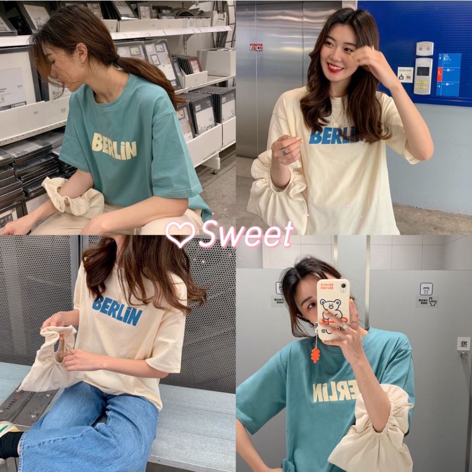 Áo thun tay lỡ form rộng - phông nam nữ cotton oversize 💕 BERLIN💕 D74 MOONZSHOP