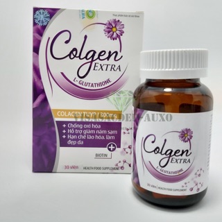 [TEM CHÍNH HÃNG] Viên uống trắng da Colgen Extra, hạn chế lão hoá, nám, sạm, lọ 30 viên