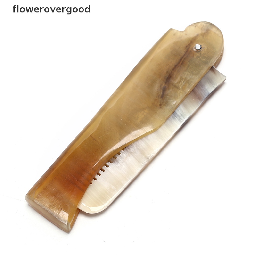 KUZHEN Lược gấp bỏ túi bằng sừng trâu tiện lợi cho nữ