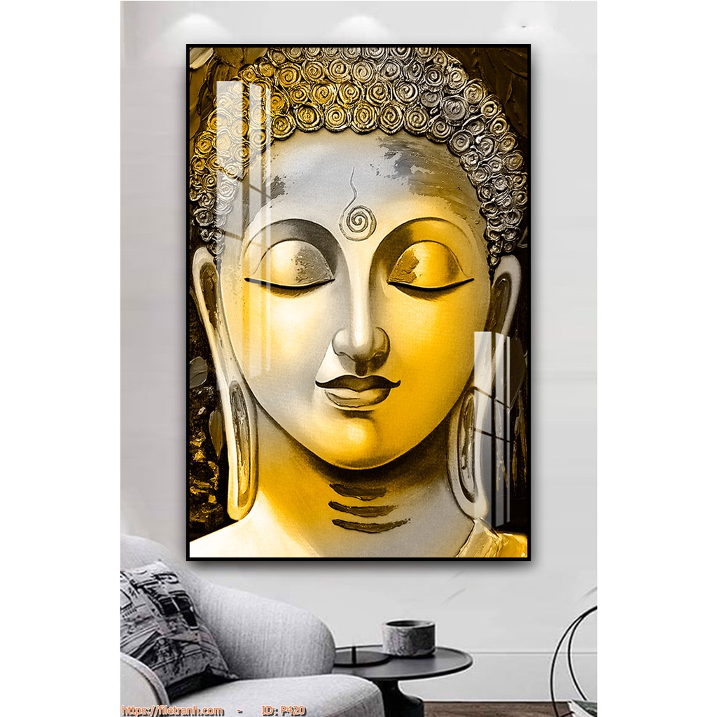 Tranh Treo Tường Đức Phật - Tranh Phật Giáo Treo Phòng Thờ Laminate Tráng Gương