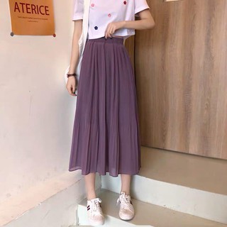 CHÂN VÁY VOAN TRƠN XẾP LI