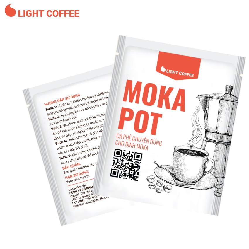 [Mã BMBAU50 giảm 7% đơn 99K] Cà phê pha Moka Pot Light Coffee - túi 15gr