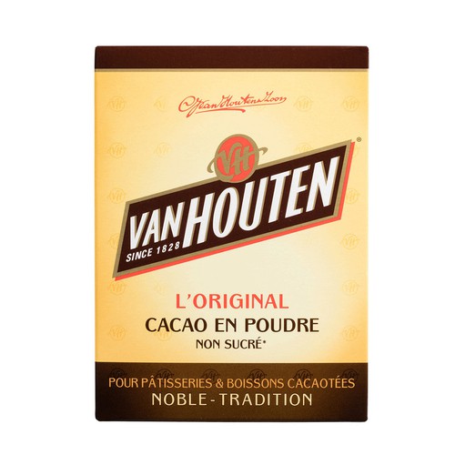 Bột cacao Van Houten 100% Ca cao nguyên chất không đường – 255g