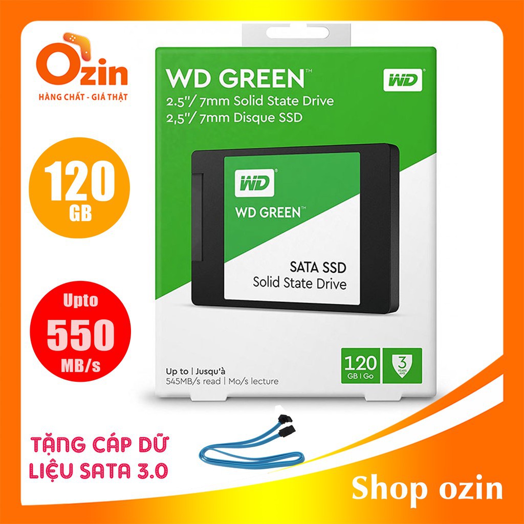 [RẺ VÔ ĐỊCH] Ổ cứng SSD WD Green 480GB 240Gb 120GB SATA III 95