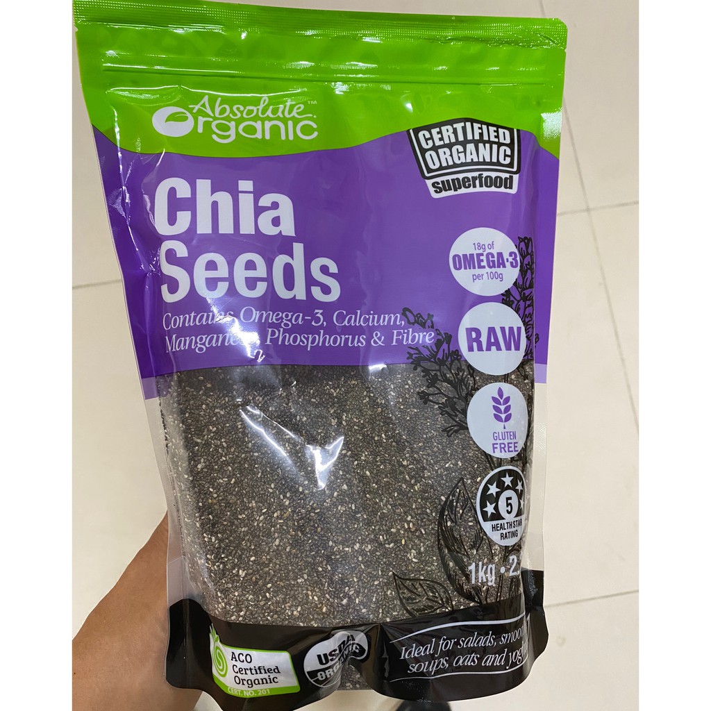 1 kg Hạt chia Úc Organic Chia Seeds (mẫu mới )  [ BÁN LẺ GIÁ SĨ ]