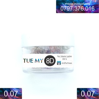 Mi Lụa Fan Màu 8D - Hộp 200 Fans Sợi 0.07