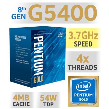 CPU Intel Pentium Gold G5400 3.7 GHz / 4MB / 2 Cores, 4 Threads | BigBuy360 - bigbuy360.vn