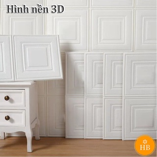 XỐP DÁN TƯỜNG 3D GIẢ DA HOA VĂN NỔI ĐỘC ĐÁO 35x35CM