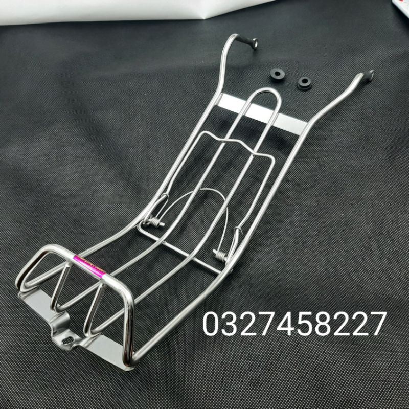Baga giữa inox gắn xe WAVE thái, Alpha, ZX