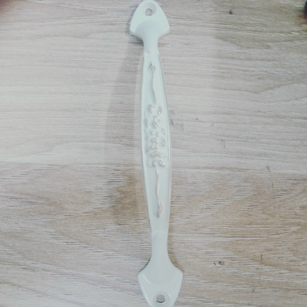 Tay nắm hoa văn màu trắng 128mm