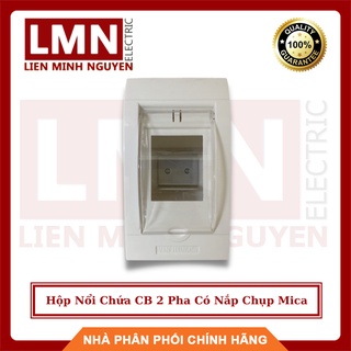 Hộp Nổi Chứa CB 2 Pha Có Nắp Chụp Mica - Hàng Việt Nam, Chất Lượng Cao