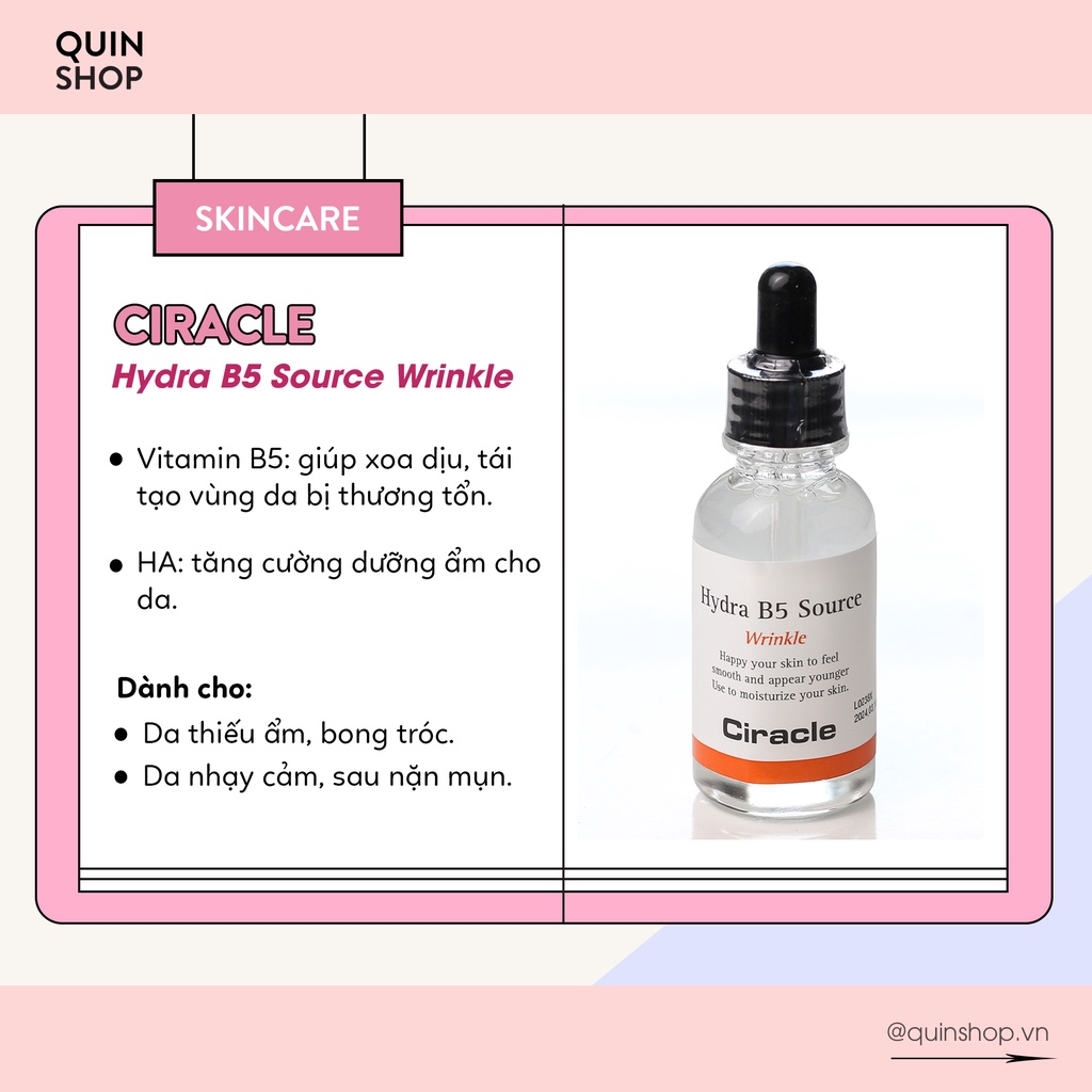 Tinh Chất Làm Dịu Da Ciracle Hydra B5 Source Wrinkle Serum