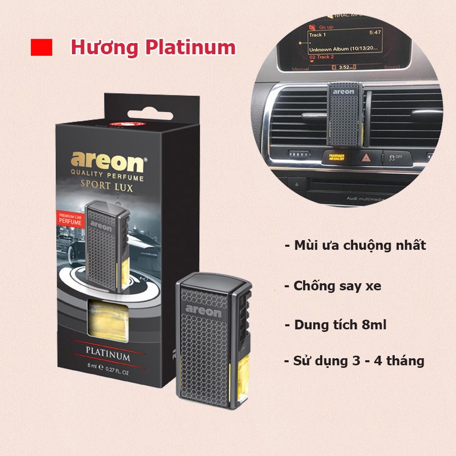 Nước hoa areon, nước hoa ô tô cao cấp, nước hòa cài cửa gió điều hòa AREON cao cấp