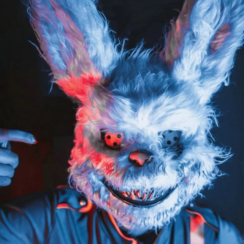 Mặt Nạ Thỏ Bông Hóa Trang Halloween Kinh Dị