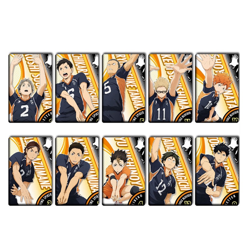 10 Cái / Bộ Anime Haikyuu!! Thẻ Nhựa Pvc Trang Trí Thủ Công Dành Cho Học Sinh