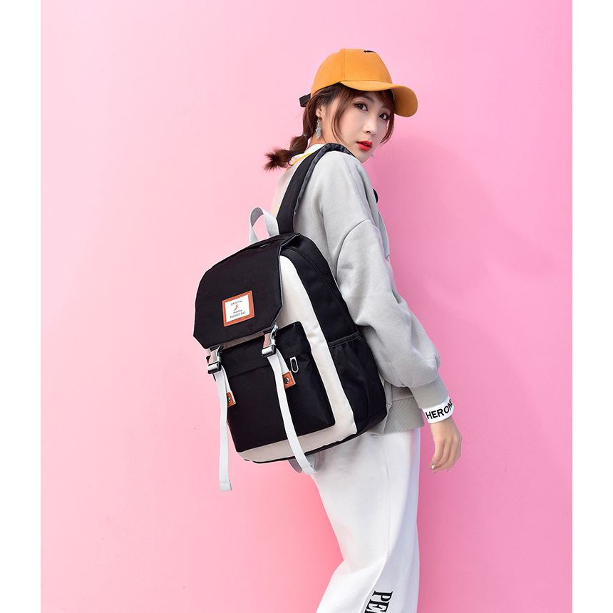 balo ulzzang nữ loại to thời trang, ba lô nữ đi học, đi du lịch L10