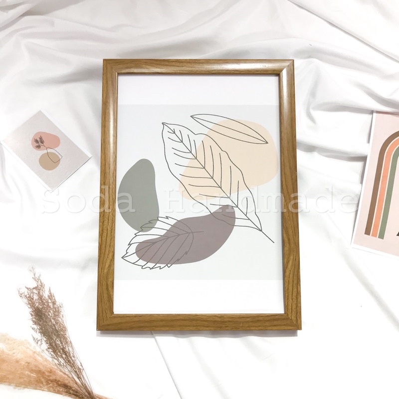 (Tặng kèm tranh)Khung ảnh phong cách Vintage Minimalism Bắc Âu Tối Giản