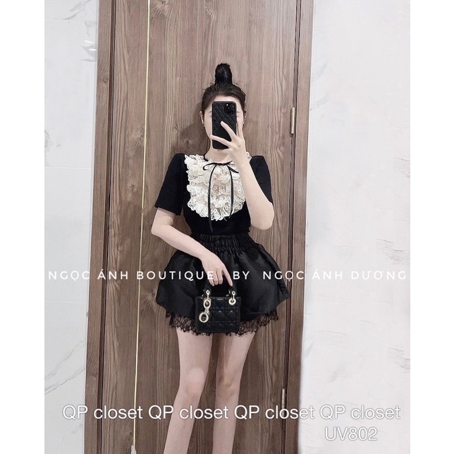 Áo len tăm pha ren