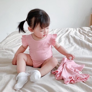Bộ thun gân tăm cộc tay cho bé