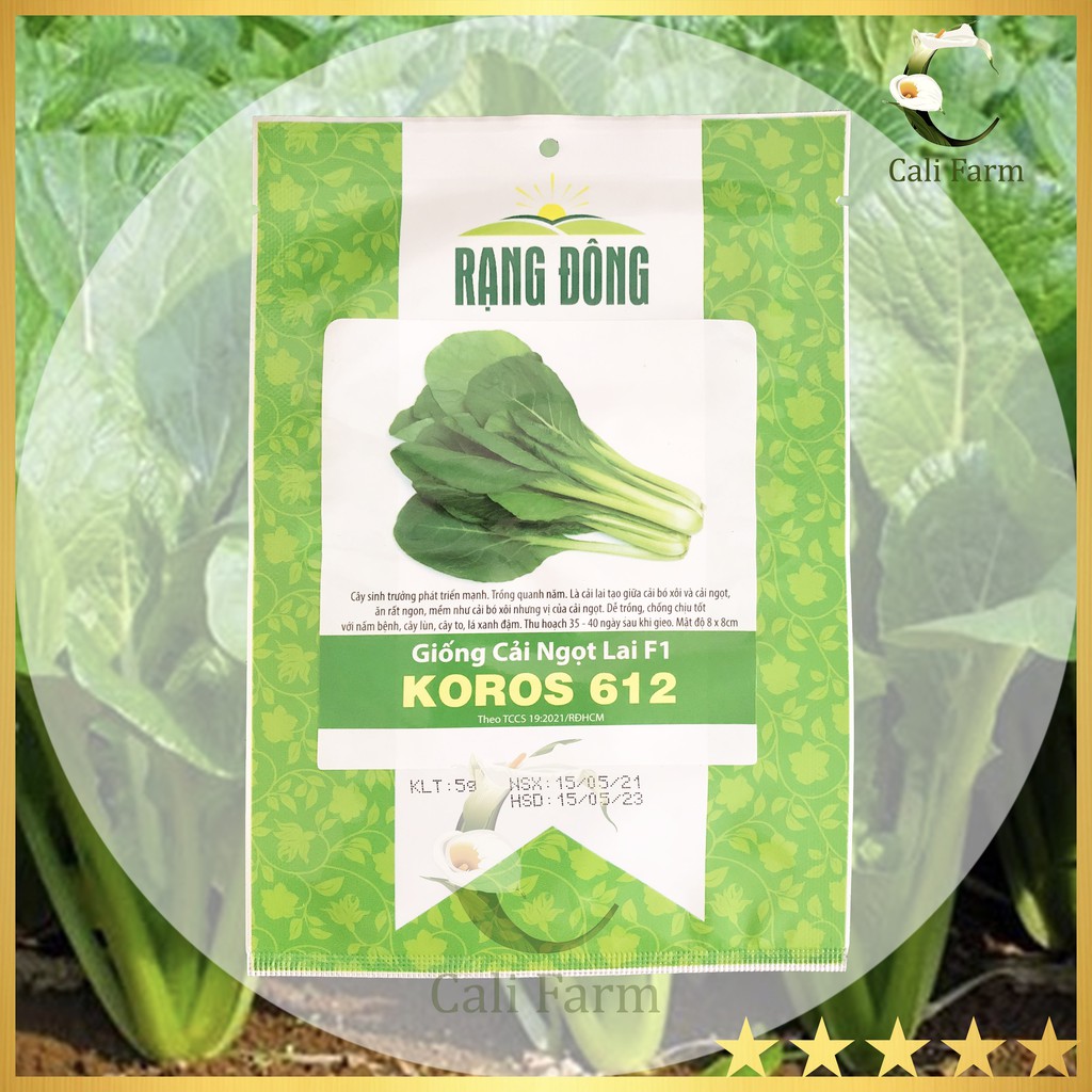 Hạt Giống Cải Ngọt Koros Rado 612 Dễ trồng Ăn rất ngon 5gr