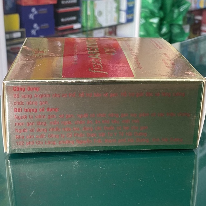 Fizer Arginin 400 -  Hỗ trợ tăng cường chức năng gan cho người men gan tăng cao, gan nhiễm mỡ, xơ gan, mẩn ngứa, mề đay