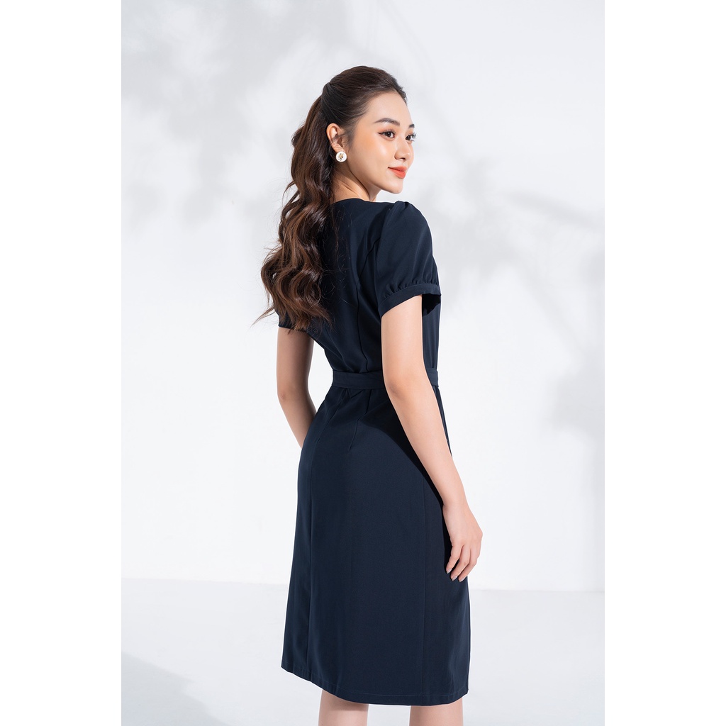 Đầm LAMER Dập Ly Gấu Đai Eo L63R22H020