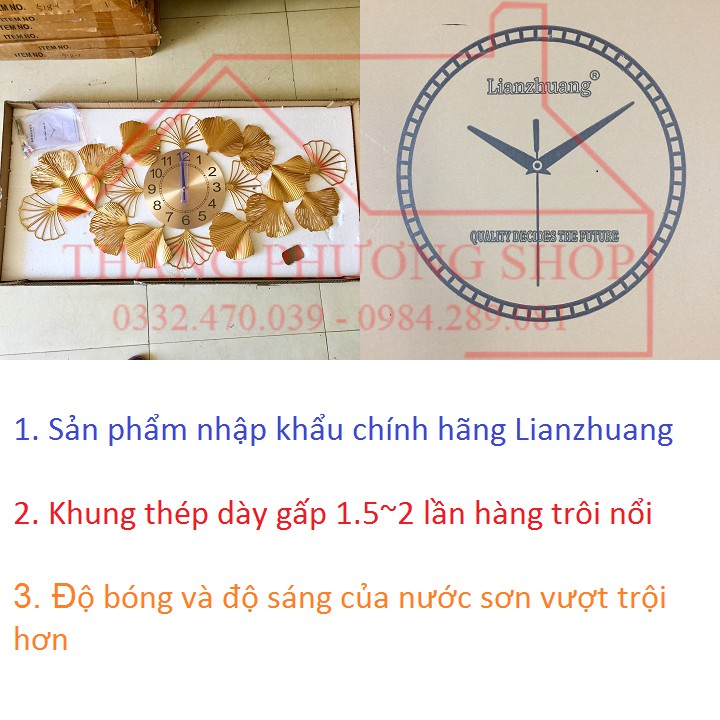 Đồng Hồ Trang Trí Chính Hãng Lianzhuang TP-001Y ( Hàng Loại 1)