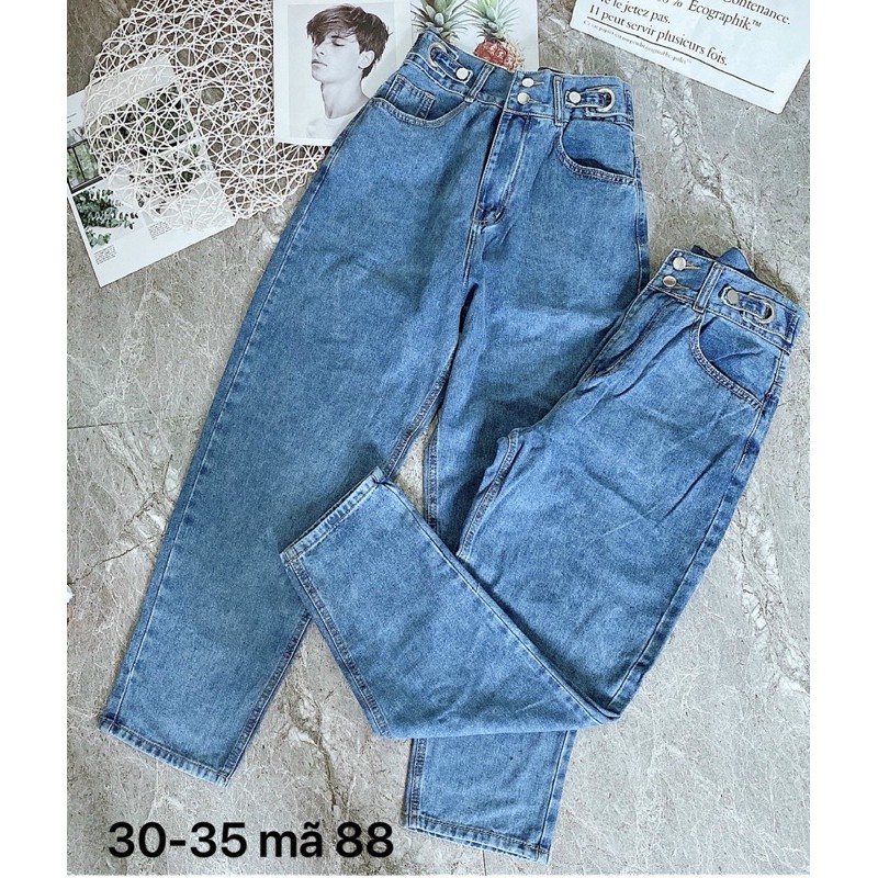 Quần baggy jean nữ MS88 ✈️FREESHIP✈️ quần baggy jean nữ lưng cao size đại từ 55kg đến 80kg hàng VNXK bigsize 2Kjean | BigBuy360 - bigbuy360.vn
