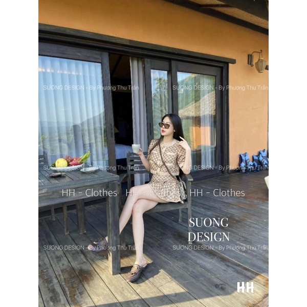 [ 𝐅𝐑𝐄𝐄 𝐒𝐇𝐈𝐏 ] SÉT VÁY GG NHÍ CHẤT KAKI 2 DA MỀM ĐEP NẶNG LẮM CV XẾP LY HÀNG ĐẸP LẮM Ạ