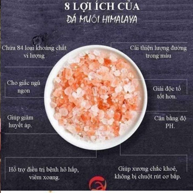 Muối hồng Himalaya hạt mịn 100% Organic dùng để nấu ăn, tẩy tế bào chết