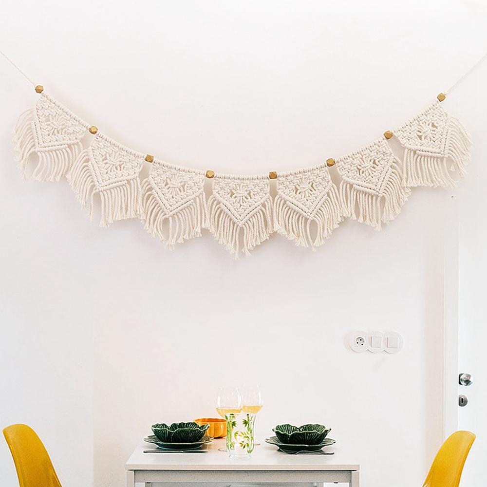 Dây Treo Trang Trí Tường Phong Cách Bohemian WMES15H|Chuỗi Hạt Tua Rua Treo Tường Trang Trí