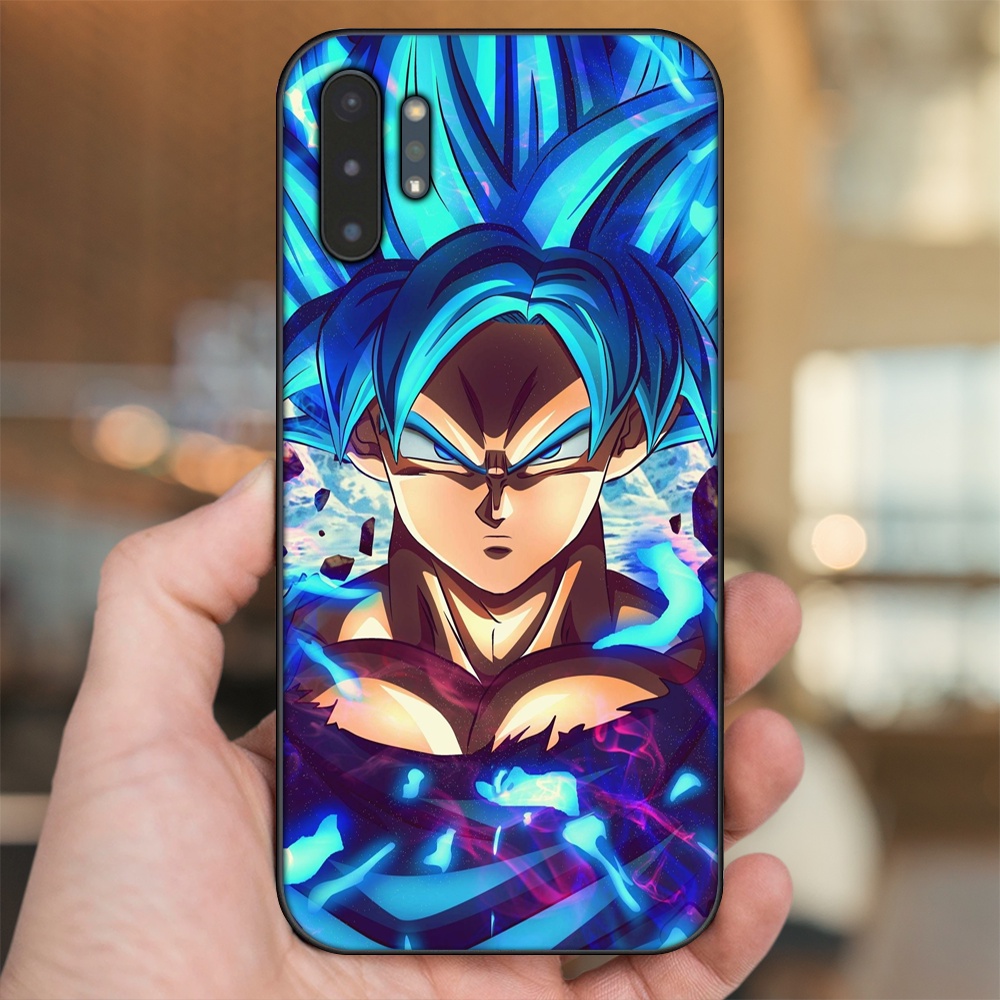 Ốp lưng Samsung Note 10 Plus viền đen in hình Goku Dragon Ball
