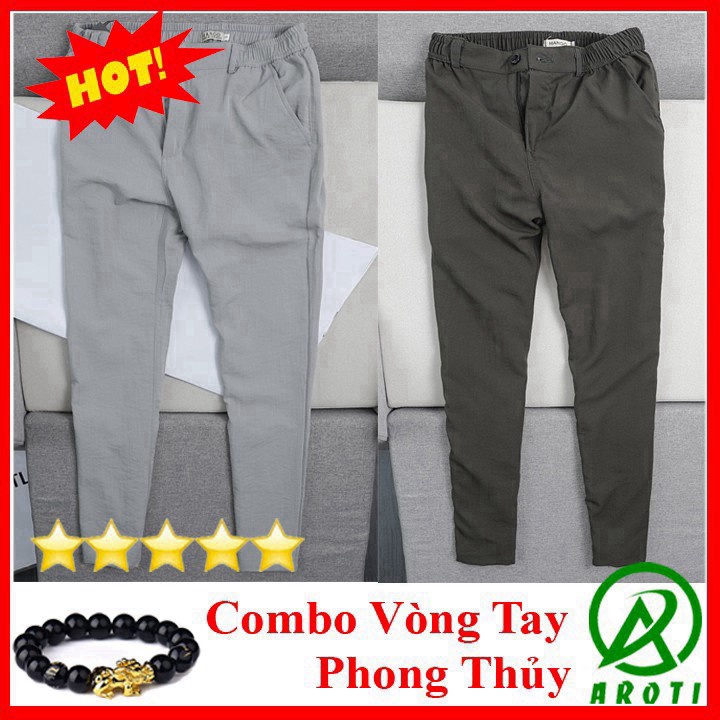 Quần Đũi Nam AROTI Ống Rộng Đứng Chất Đũi Dày Đẹp Cao Cấp, Siêu Mát, Co Giãn Tốt Dáng Suông Dài Công Sở Đủ Size D0035+VT