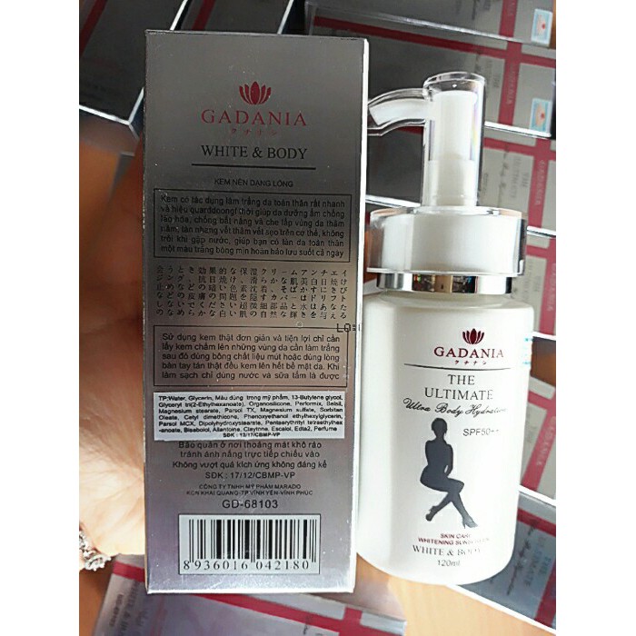 KEM MAKE UP BODY DƯỠNG DA CHỐNG NẮNG GADANIA 120 ML | BigBuy360 - bigbuy360.vn
