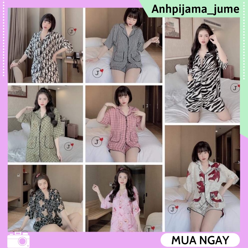 Đồ bộ lụa cánh dơi 🔸 MẪU MỚI NHẤT 🔸 bộ pijama tay lỡ cánh dơi quần đùi lụa mango cao cấp