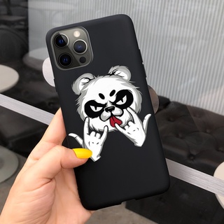 Ốp Điện Thoại Silicon TPU Mềm Đen Hình Thời Trang Cá Tính Cho iPhone 12 Pro Max iPhone12 12Pro