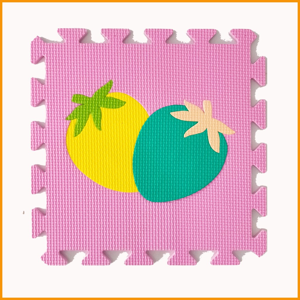 Thảm xốp cho bé hình trái cây (bộ 10 tấm)- Kích thước mỗi tấm 30x30x1cm- Hàng Việt Nam- Mẹ Tròn Store