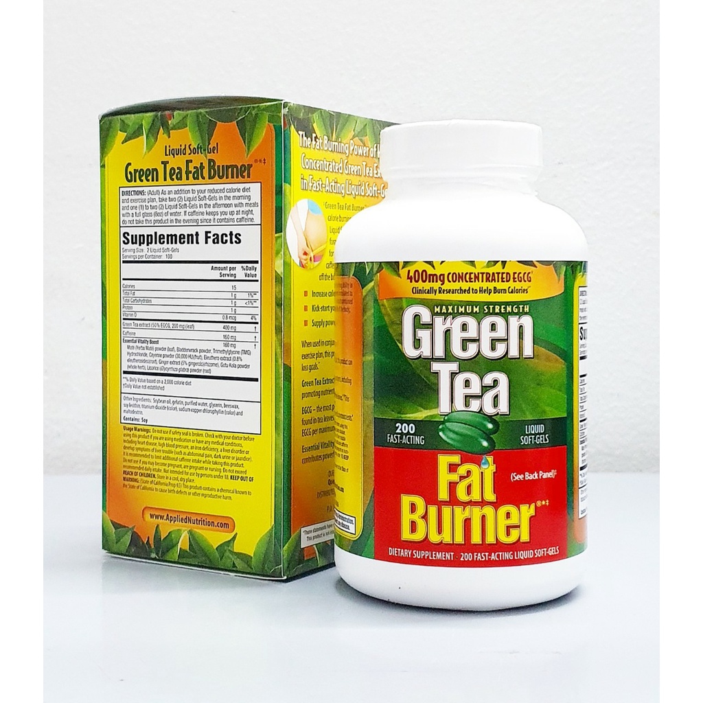 date 10/24 Viên uống giảm cân từ trà xanh Green Tea Fat Burner hộp 200 viên và 90 viên của Mỹ, giảm mỡ