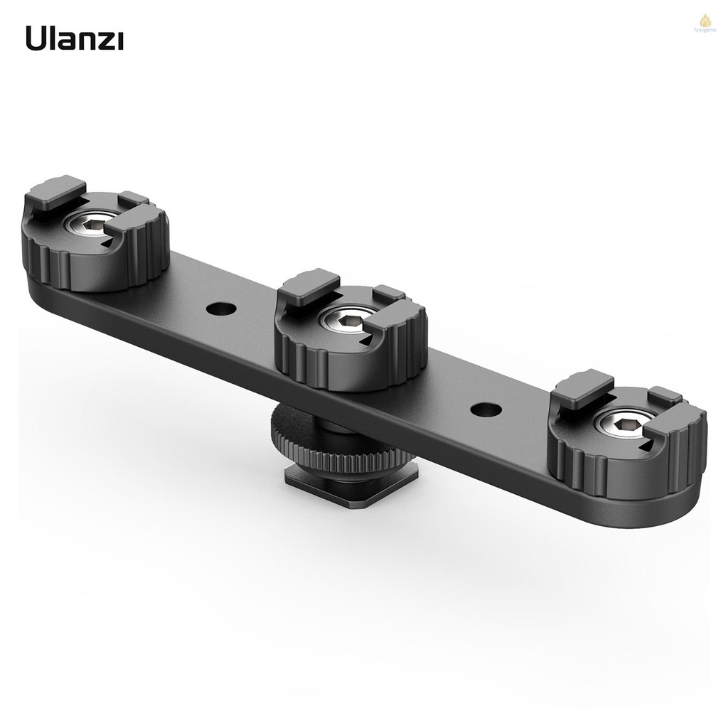 Giá Đỡ Mở Rộng Gắn Đế Giày Lạnh Ulanzi PT-23 Kèm 3 Ngàm Gắn Cold Shoe 180° Đèn LED Quay Video Có Thể Gắn Vào Khung Vực