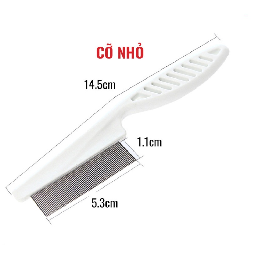 Lược chải ve rận cho thú cưng - Lược chải ve rận cho chó mèo 3 màu Hồng - Xanh - Trắng