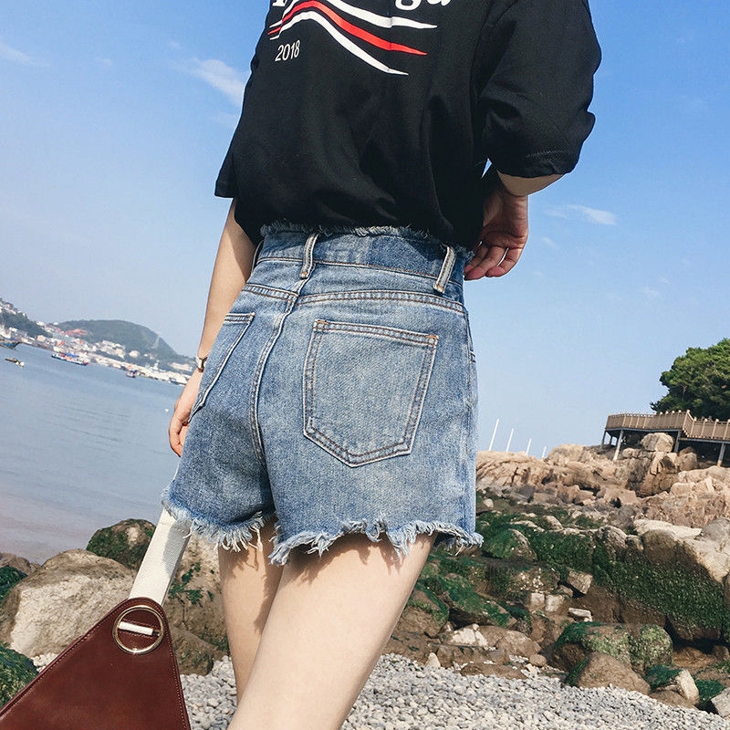 Quần Đùi Denim Lưng Cao Thời Trang Dành Cho Nữ | BigBuy360 - bigbuy360.vn