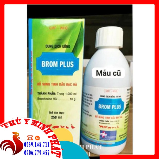 LONG ĐỜM BẠC HÀ BROM PLUS ĐỔI MẪU MỚI BROMAX CHAI 100ML