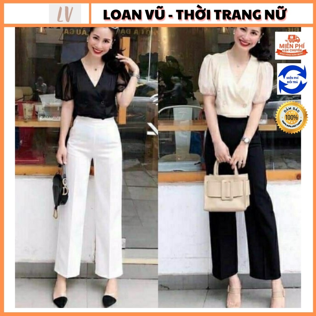 Quần suông quần ống rộng khóa sườn Loan Vũ MS2226