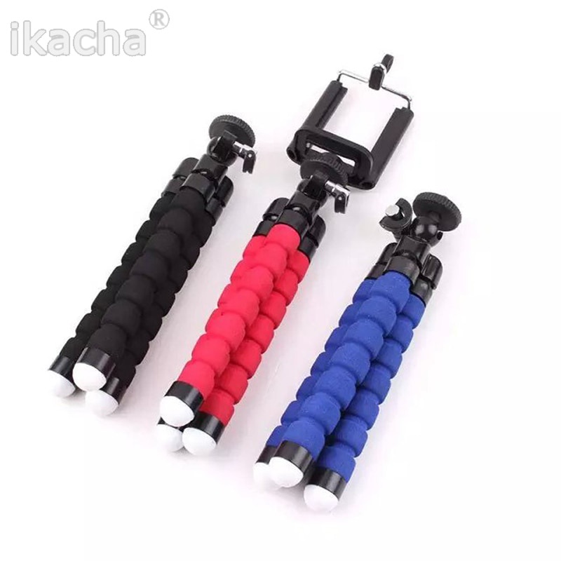 Giá đỡ ba chân mini bằng mút linh hoạt hình bạch tuộc cho iPhone Samsung Xiaomi Huawei