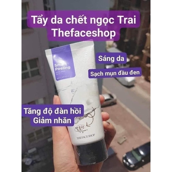 tẩy tế bào chết White Jewel Peeling The -Face Shop 120ml Nội Địa