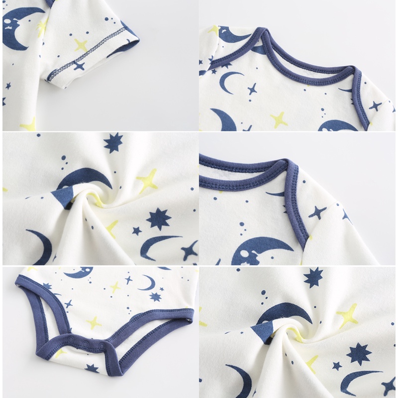 Bộ 3 Món Áo Liền Quần Họa Tiết Kẻ Sọc Chất Lượng Cao Thời Trang Mùa Hè Năm 2021 Cho Bé Sơ Sinh