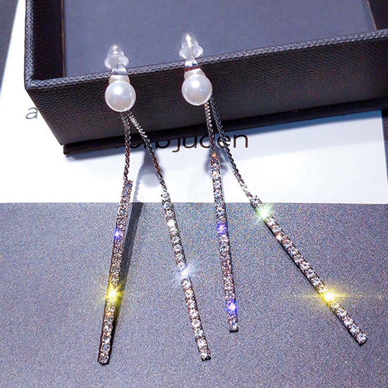 Đôi Khuyên Tai Dài Đính Ngọc Trai S925 Thời Trang Cho Nữ