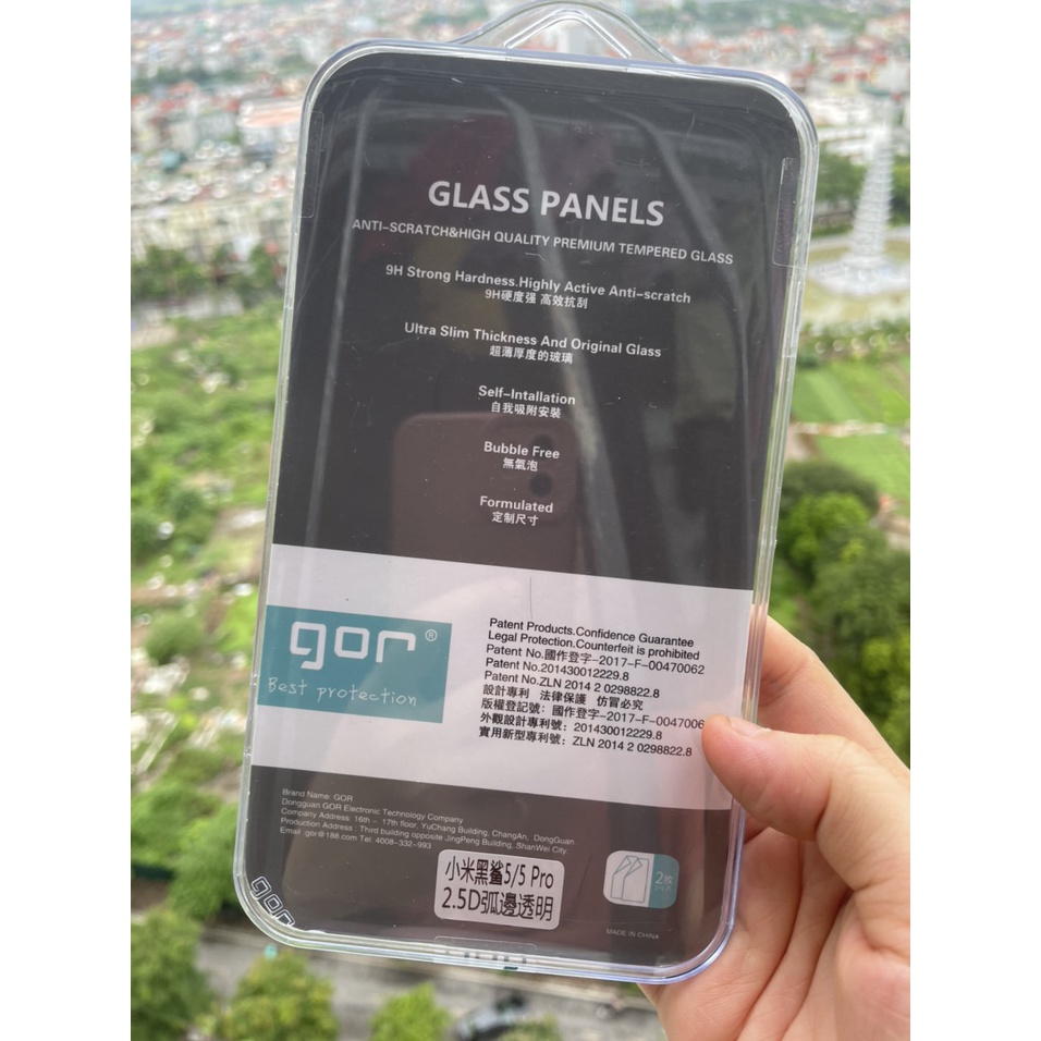 Bộ 2 kính cường lực GOR Xiaomi Black Shark 5/ 5 Pro trong suốt, siêu mượt