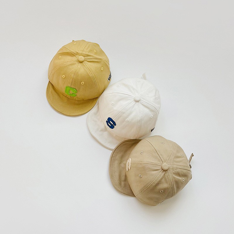 Baby Hat Solid Color C Letter Soft Brim Kids Baseball Cap